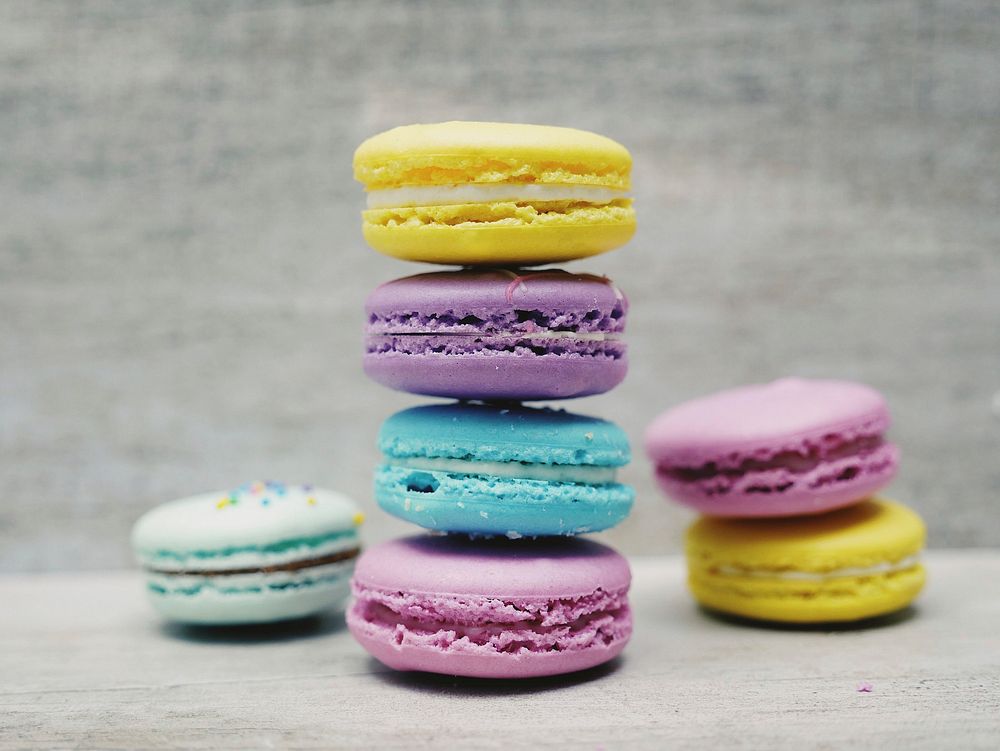 Delicious homemade macaroons. Original public domain image from Wikimedia Commons