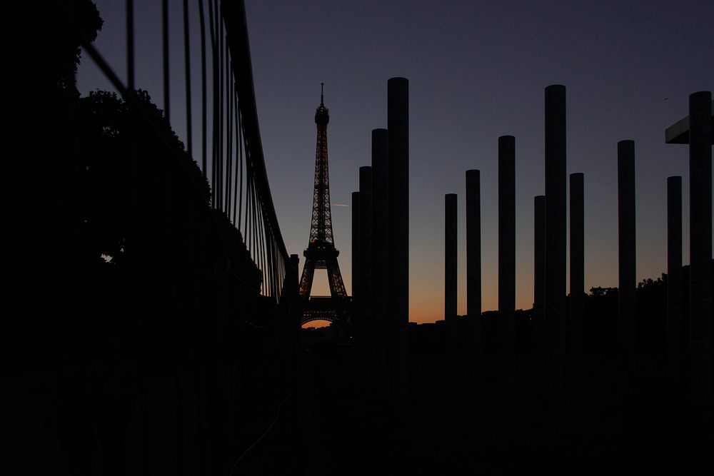 Silhouette of a tower. Original public domain image from Wikimedia Commons