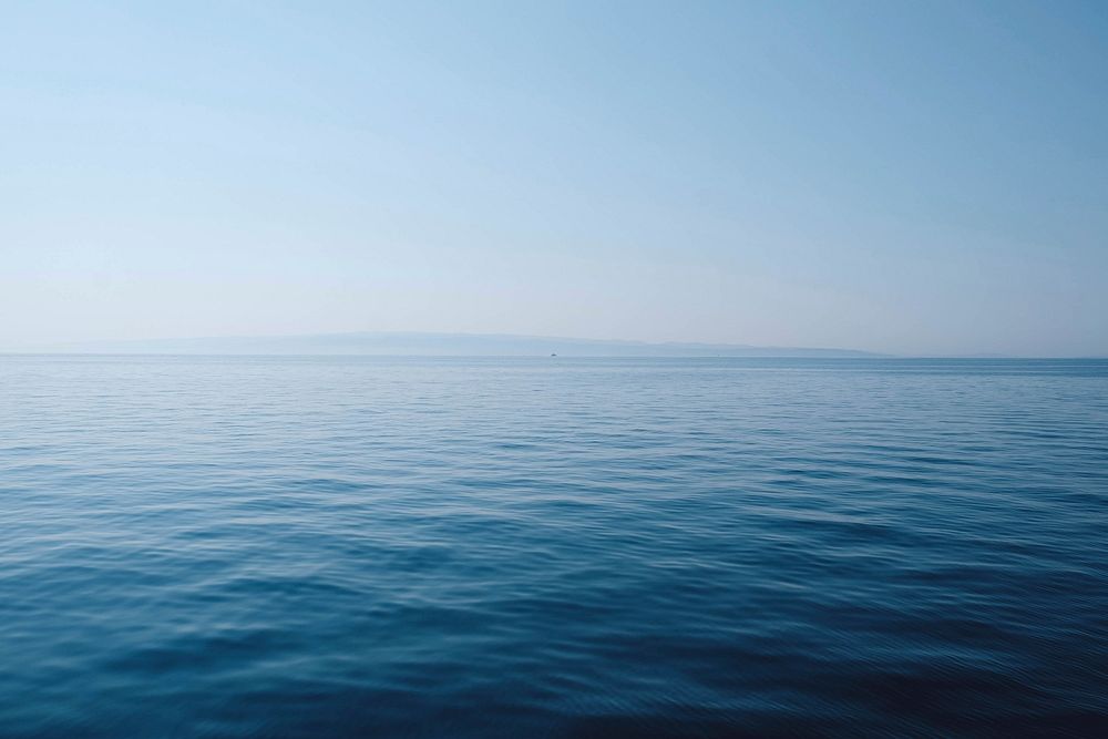 Blue sea. Original public domain image from Wikimedia Commons