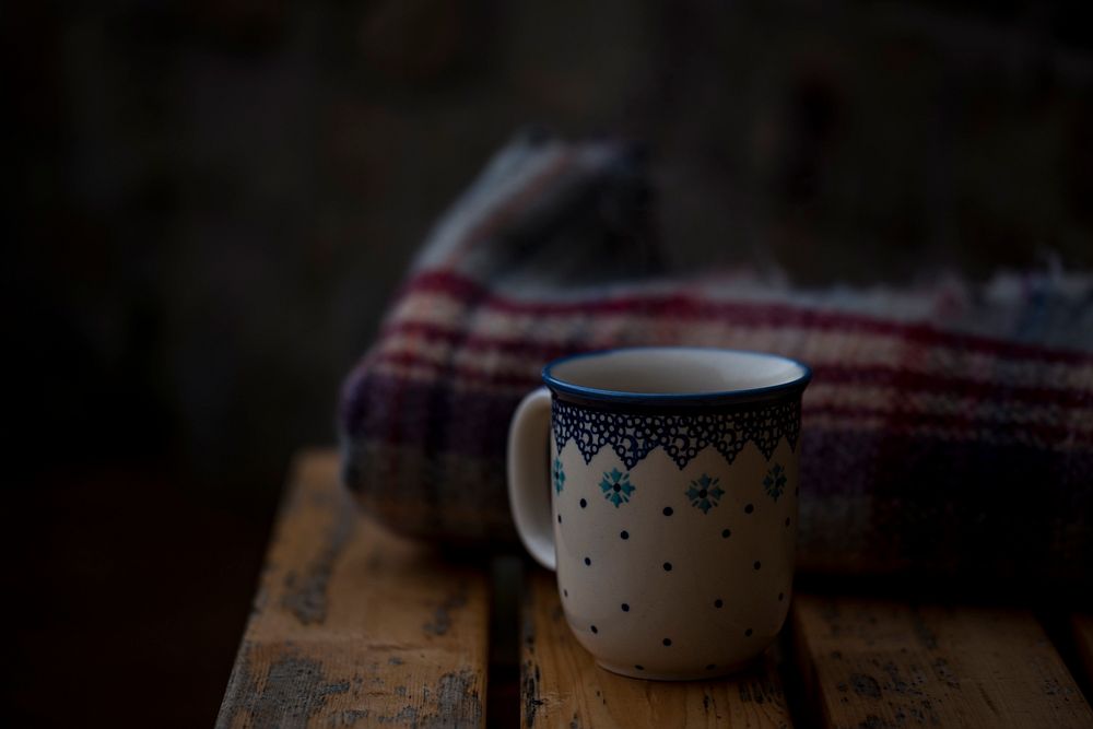 Hot drink in a cold day. Original public domain image from Wikimedia Commons