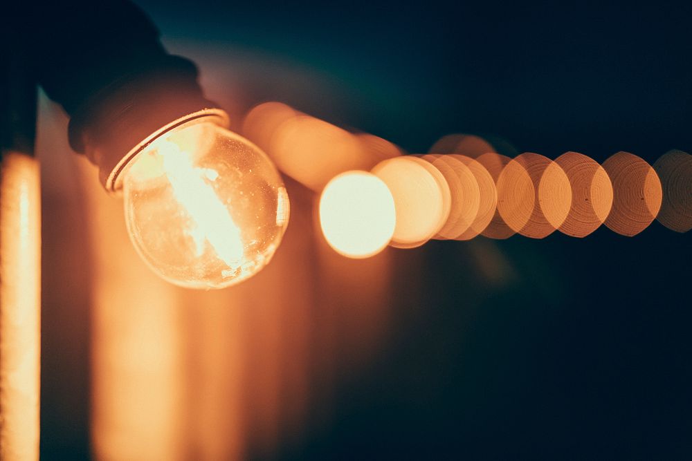 Light bulb bokeh. Original public domain image from Wikimedia Commons