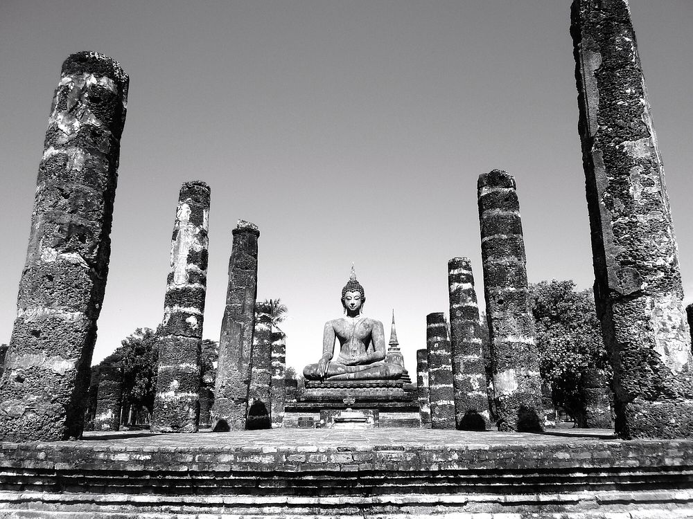 Buddha statue. Original public domain image from Wikimedia Commons