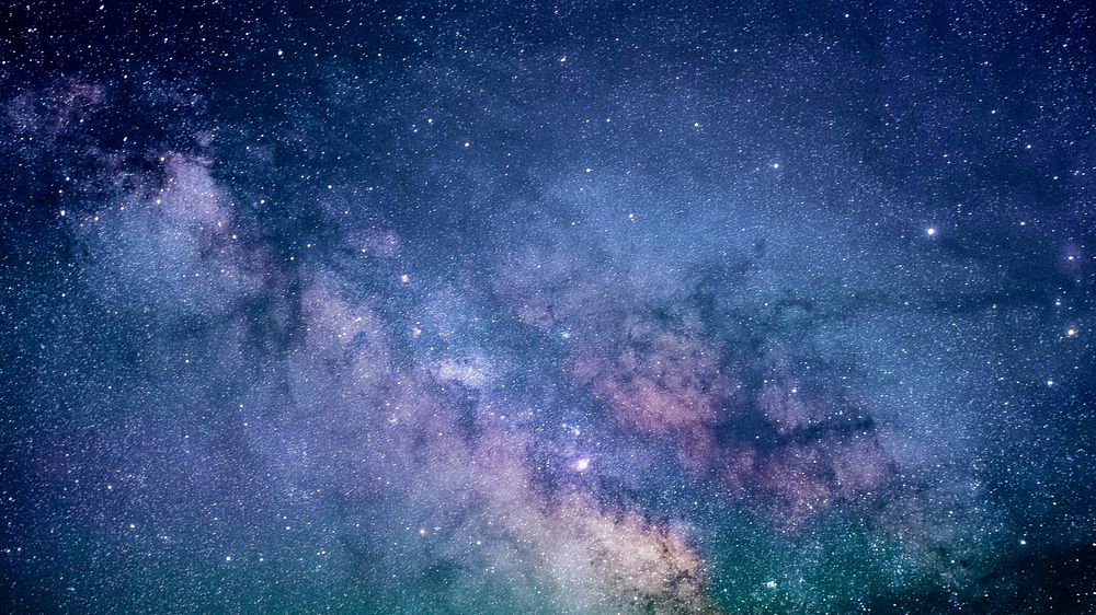 Galaxy wallpaper, desktop HD aesthetic nature night sky background. Original public domain image from Wikimedia Commons