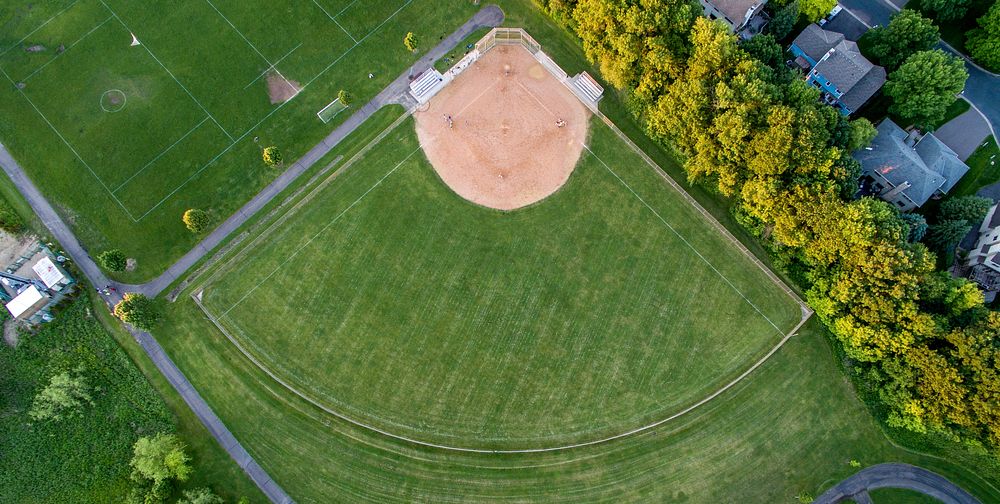 Baseball field. Original public domain image from Wikimedia Commons