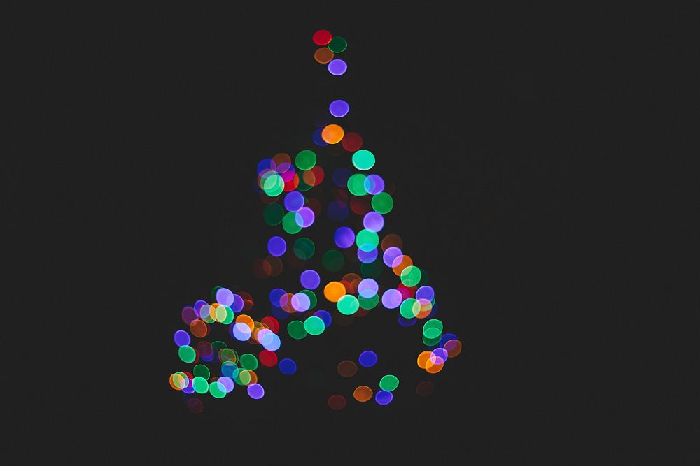 Bokeh the lights of Christmas. Original public domain image from Wikimedia Commons