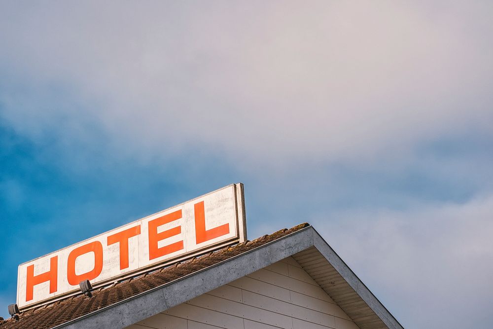 Hotel sign. Original public domain image from Wikimedia Commons