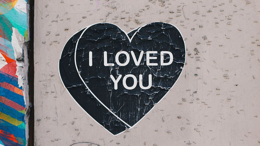 I loved you, wall painting. Original public domain image from Wikimedia Commons