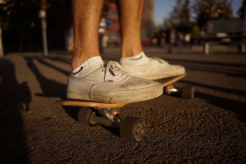 Skateboarding. Original public domain image from Wikimedia Commons