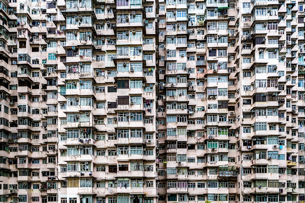 Quarry Bay apartments. Original public domain image from Wikimedia Commons