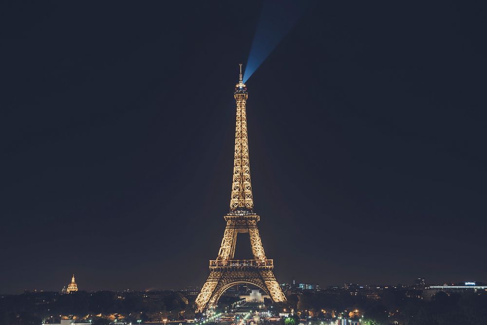 Eiffel Tower, Paris, France. Original public domain image from Wikimedia Commons