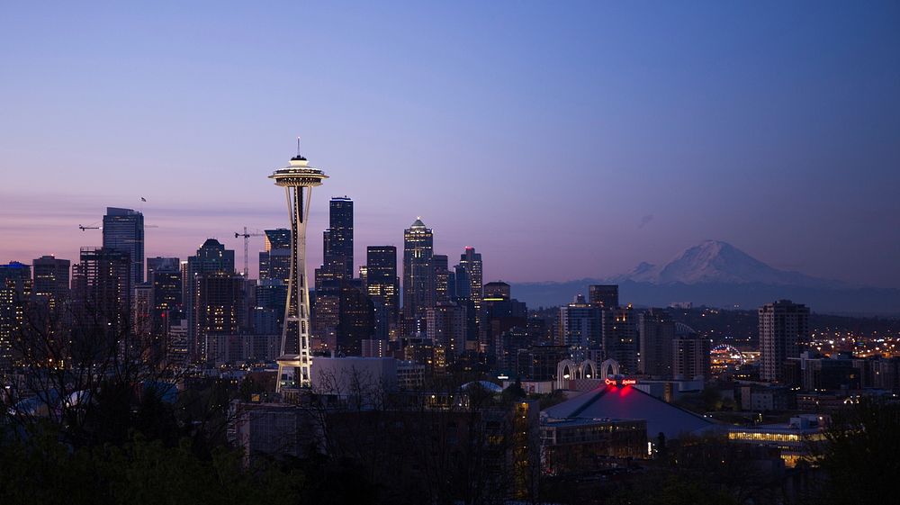 Kerry Park, Seattle, USA. Original public domain image from Wikimedia Commons