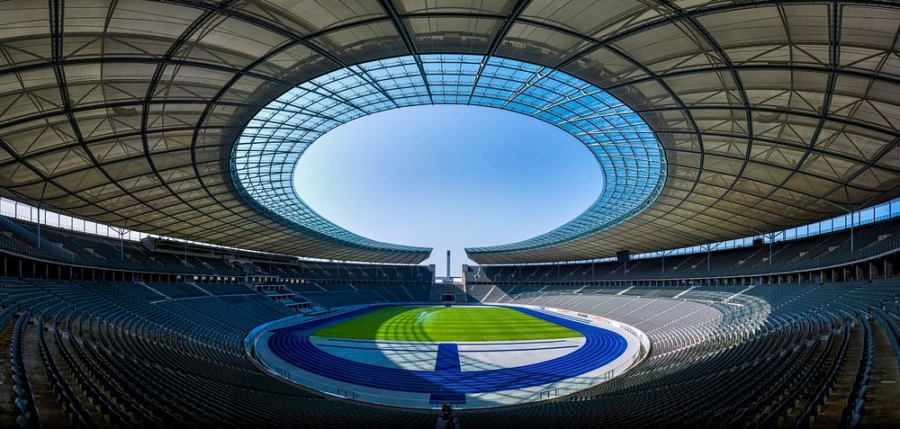 Olympiastadion Berlin, Berlin, Germany. Original public domain image from Wikimedia Commons