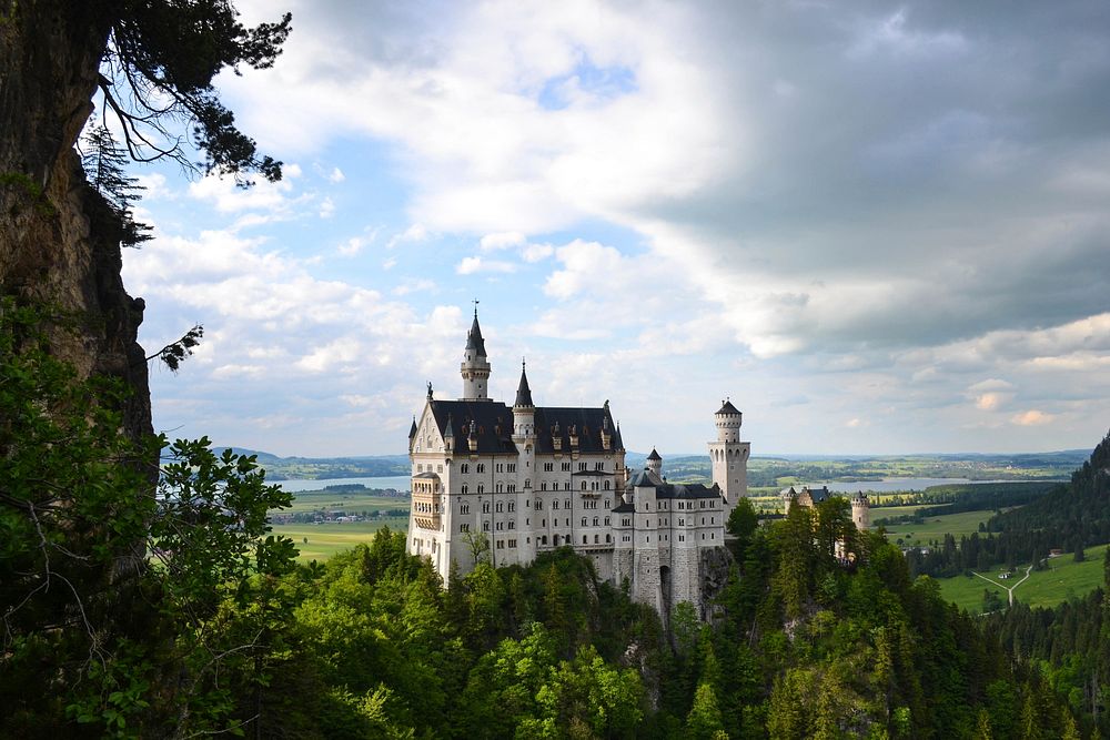 Neuschwanstein Castle, Schwangau, Germany. Original public domain image from Wikimedia Commons