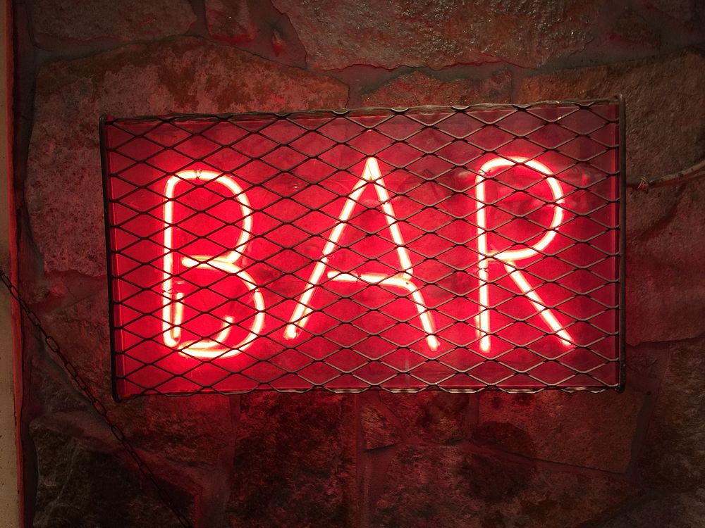 BAR neon sign. Original public domain image from Wikimedia Commons