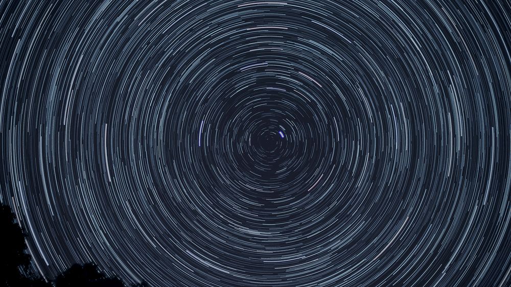 Spiral computer wallpaper, aesthetic starry sky background