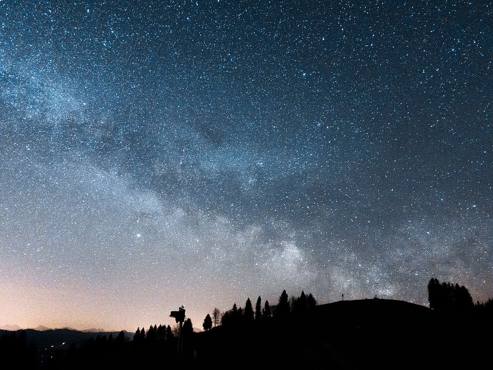 Aesthetic milky way background. Original public domain image from Wikimedia Commons