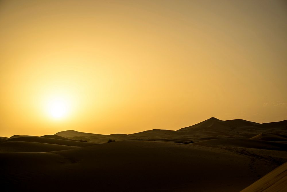 Desert Sunrise. Original public domain image from Wikimedia Commons