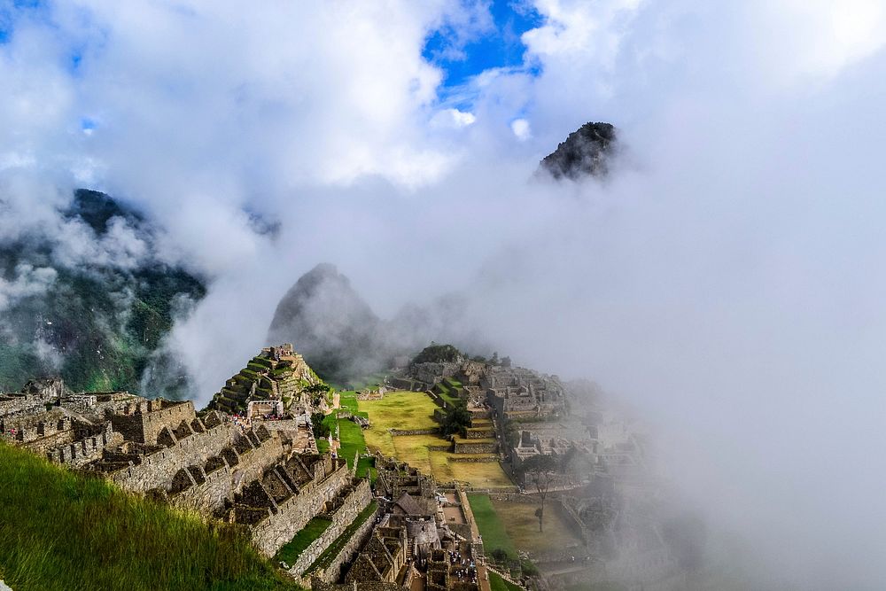 Machu Picchu, Peru. Original public domain image from Wikimedia Commons