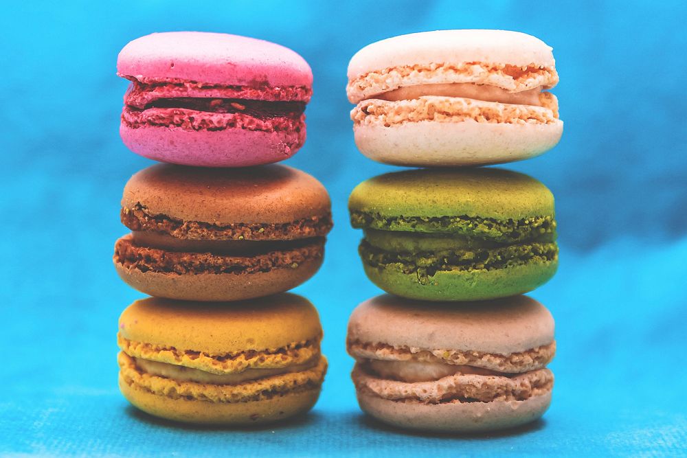 Delicious homemade macaroons. Original public domain image from Wikimedia Commons