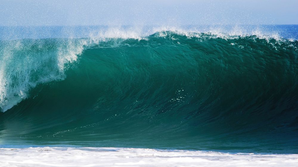 Big surf wave at Laguna Beach. Original public domain image from Wikimedia Commons