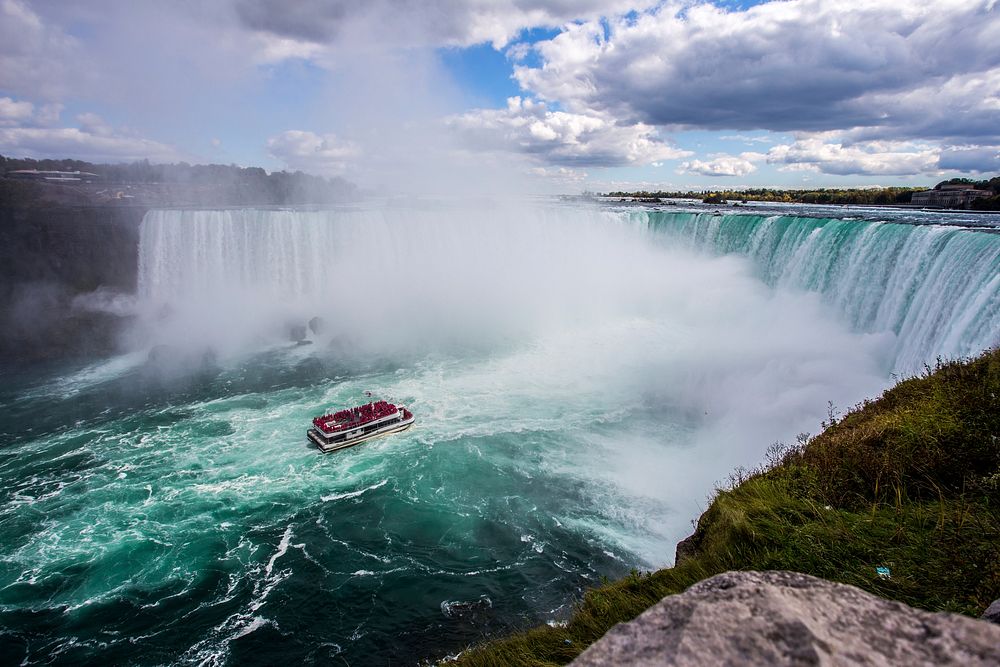 Niagara falls. Original public domain image from Wikimedia Commons