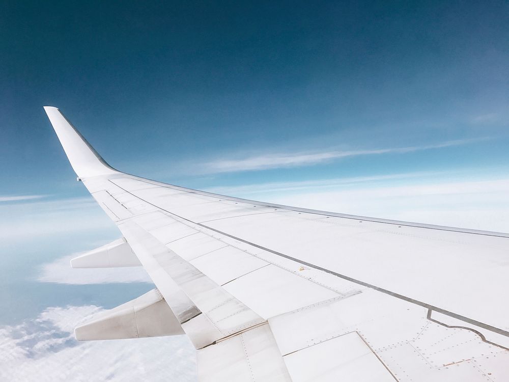 Airplane wing. Original public domain image from Wikimedia Commons