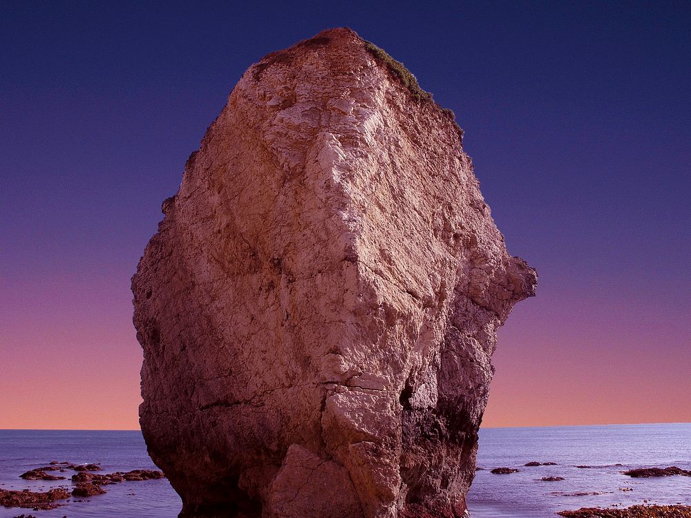 Rock By Sea. Original public domain image from Wikimedia Commons