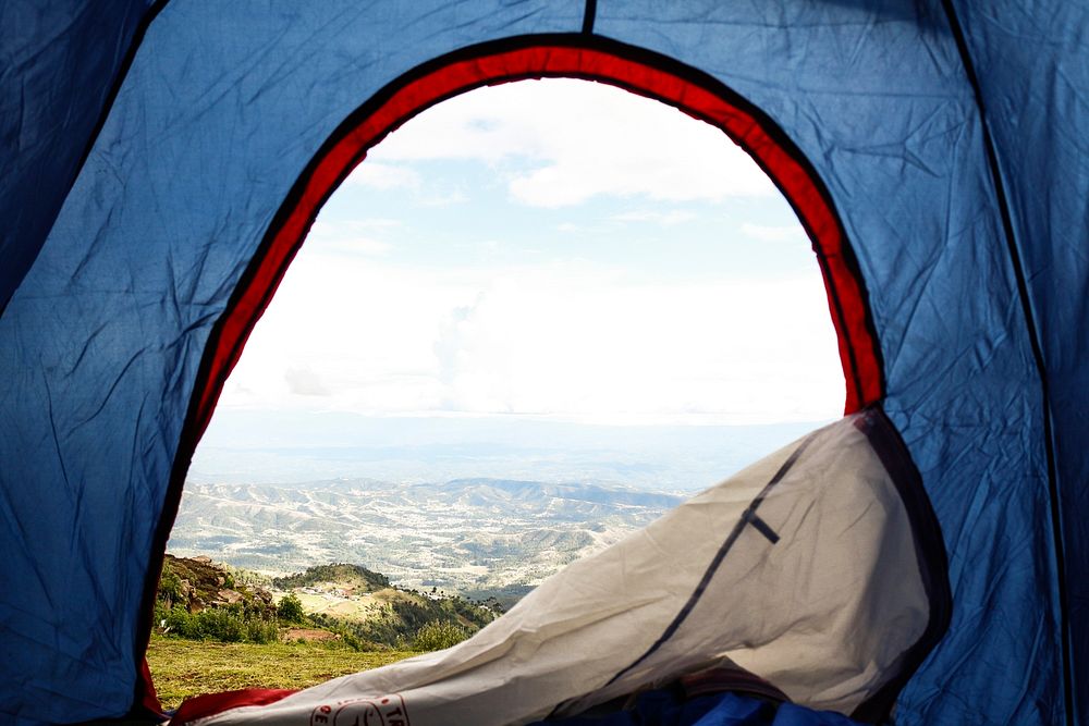 View from the tent. Original public domain image from Wikimedia Commons