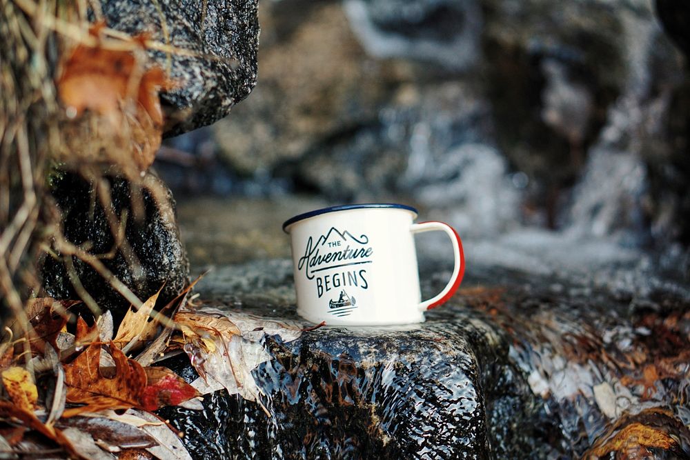 White ceramic mug. Original public domain image from Wikimedia Commons