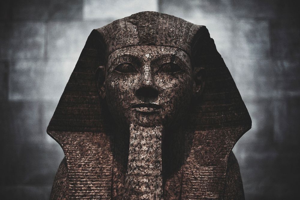 The Sphinx Lost in Time. Original public domain image from Wikimedia Commons