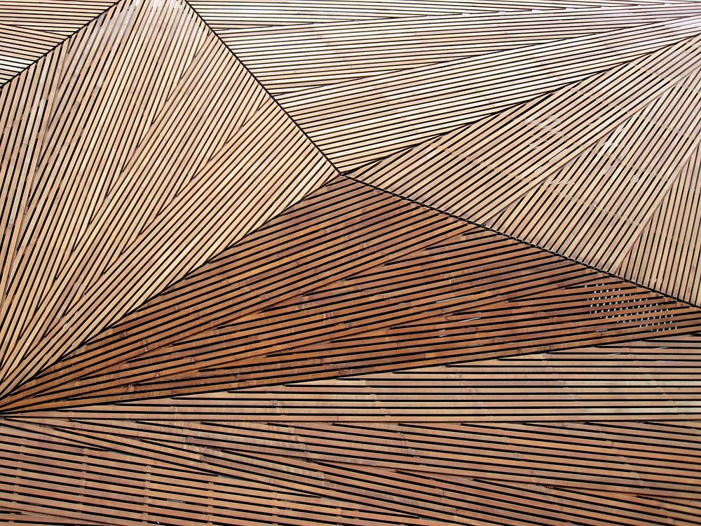 Wooden geometric pattern Shanghai. Original public domain image from Wikimedia Commons