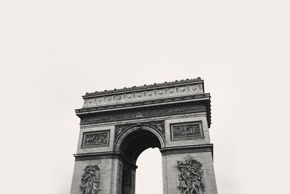 Arc de Triomphe, Paris, France. Original public domain image from Wikimedia Commons
