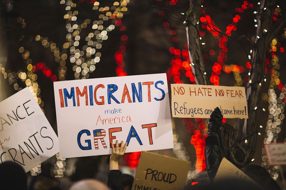 Immigrants make America Great. Original public domain image from Wikimedia Commons