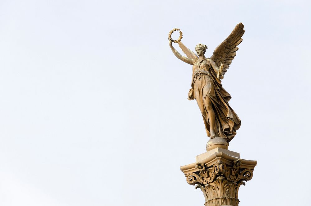Angel statue, vintage aesthetic background. Original public domain image from Wikimedia Commons