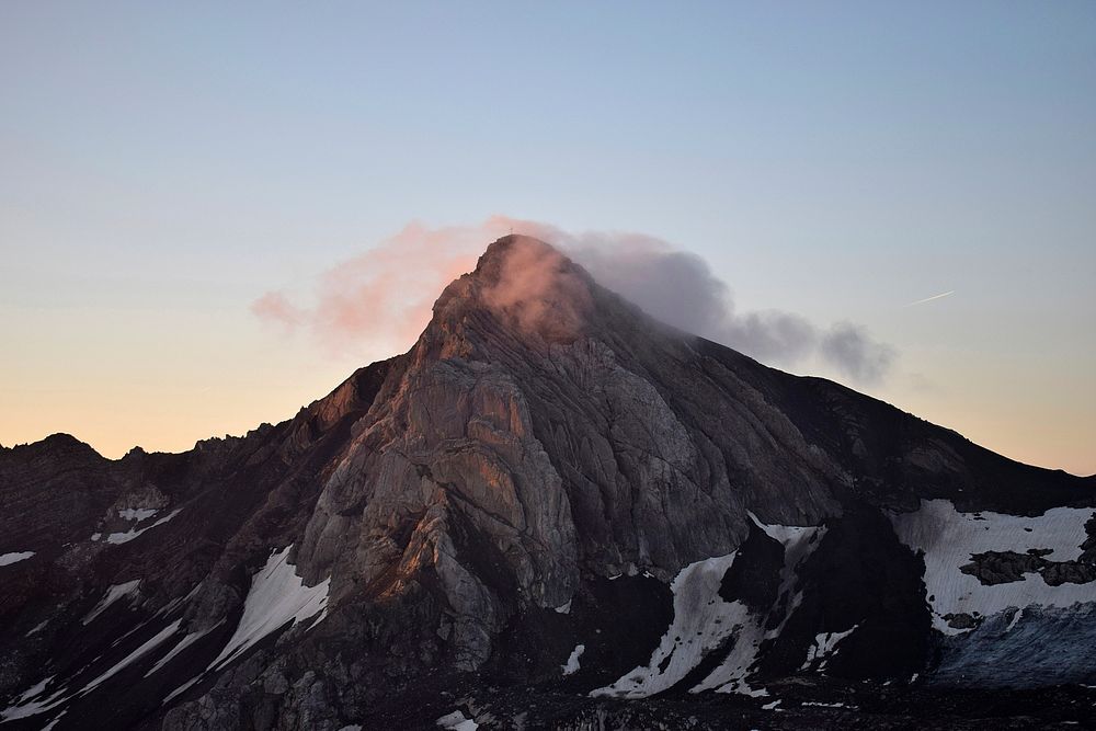 Schesaplana Mountain in Suisse\u002FAustria. Original public domain image from Wikimedia Commons