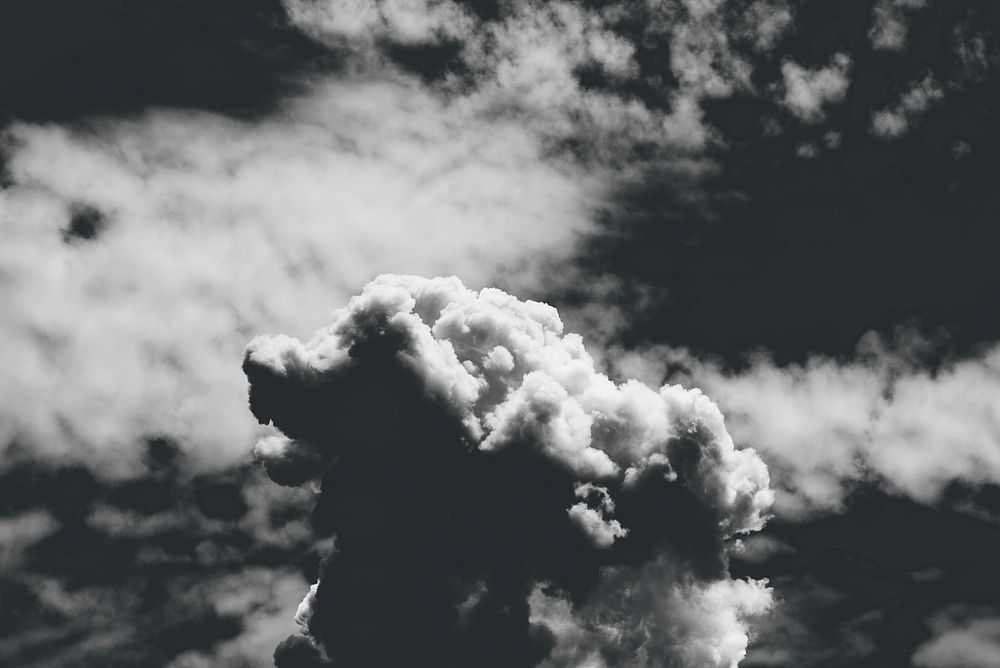 Clouds in the sky. Original public domain image from Wikimedia Commons