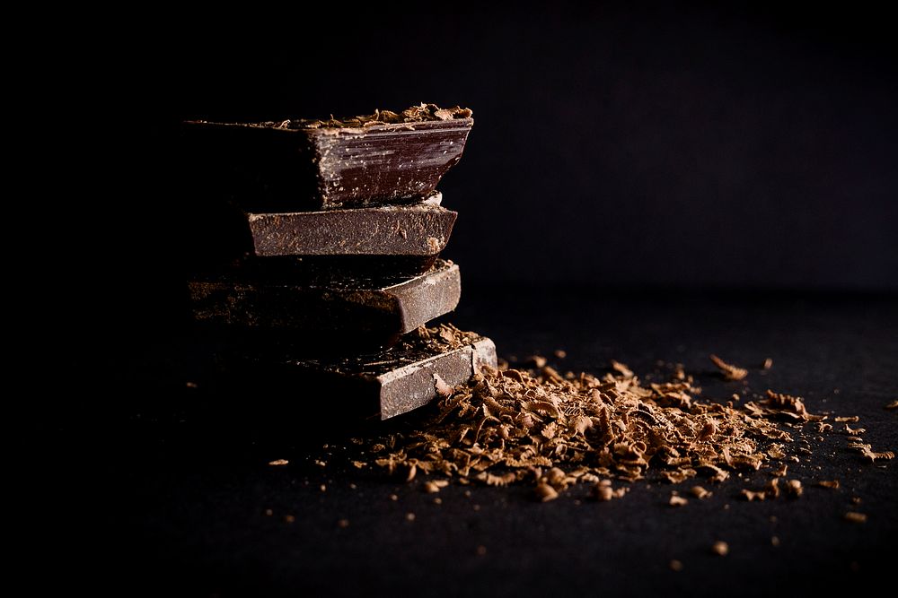 Stack of chocolates. Original public domain image from Wikimedia Commons
