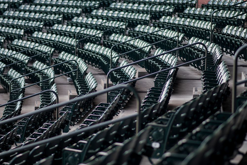 Empty seats of stadium. Original public domain image from Wikimedia Commons
