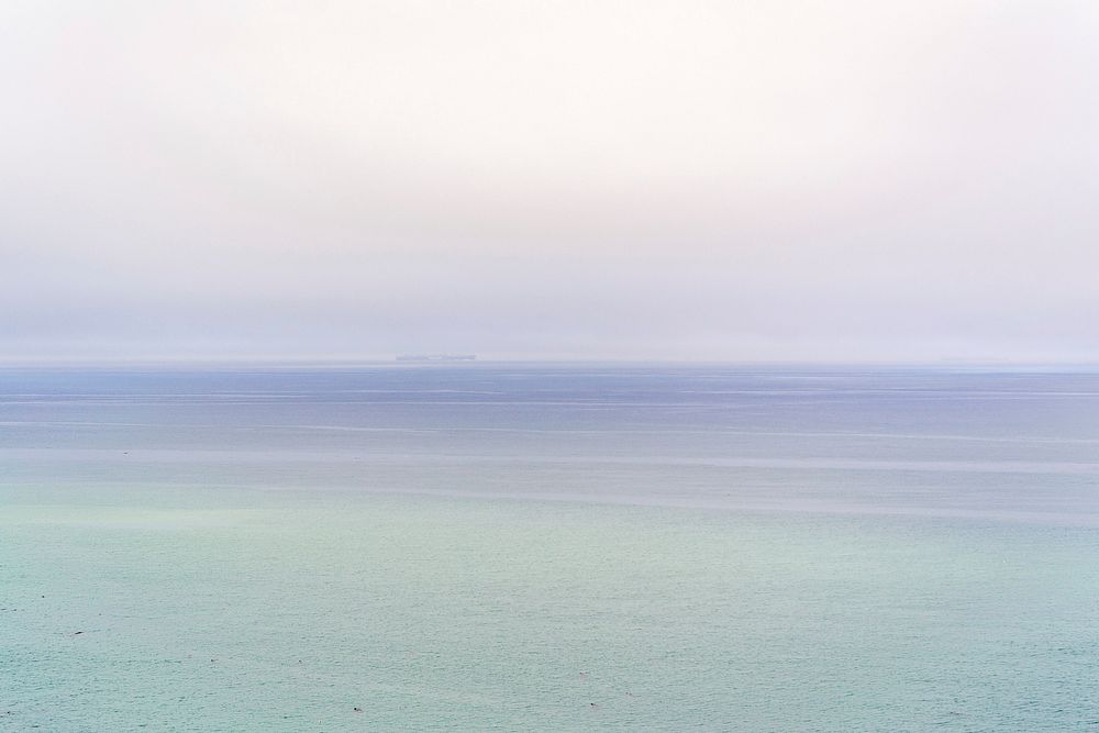 Tranquil color gradient of the sea, sky, and horizon. Original public domain image from Wikimedia Commons