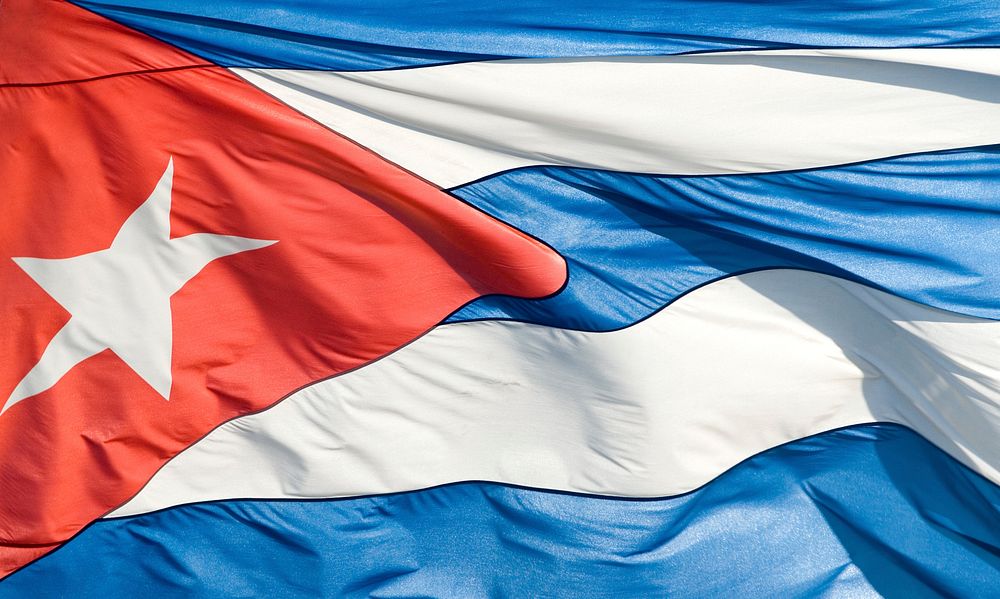 Cuban Flag. Original public domain image from Wikimedia Commons