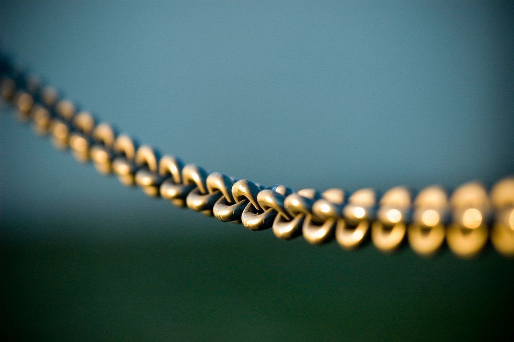 Metal chain. Original public domain image from Wikimedia Commons