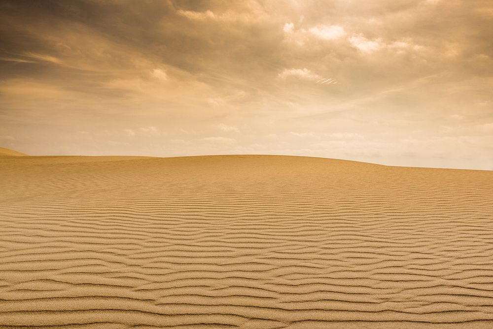 Empty desert. Original public domain image from Wikimedia Commons