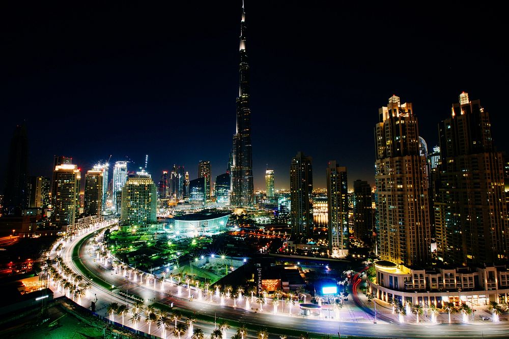 Cityscape of Dubai. Original public domain image from Wikimedia Commons