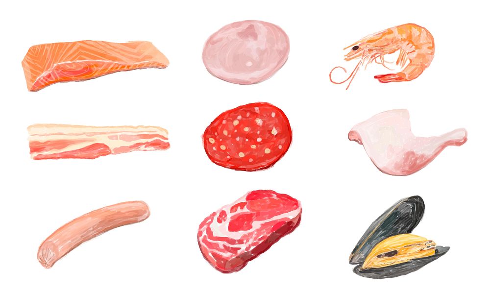 deli meat clipart border