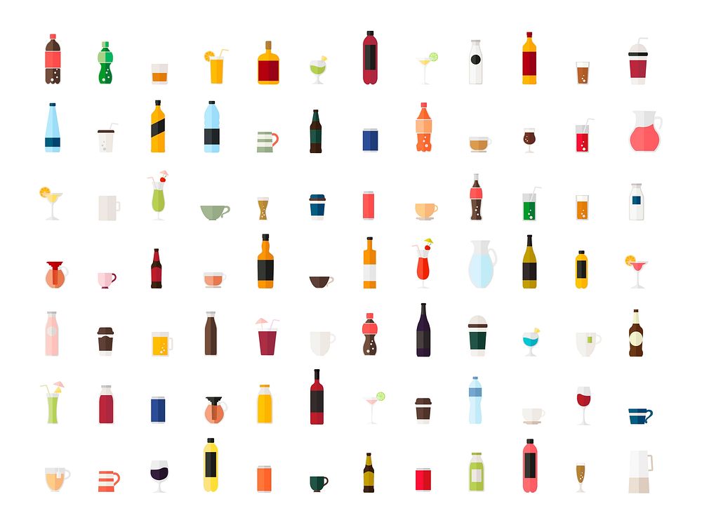 Collection of beverage vectors