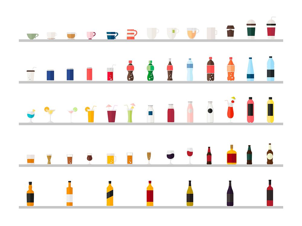 Collection of beverage vectors