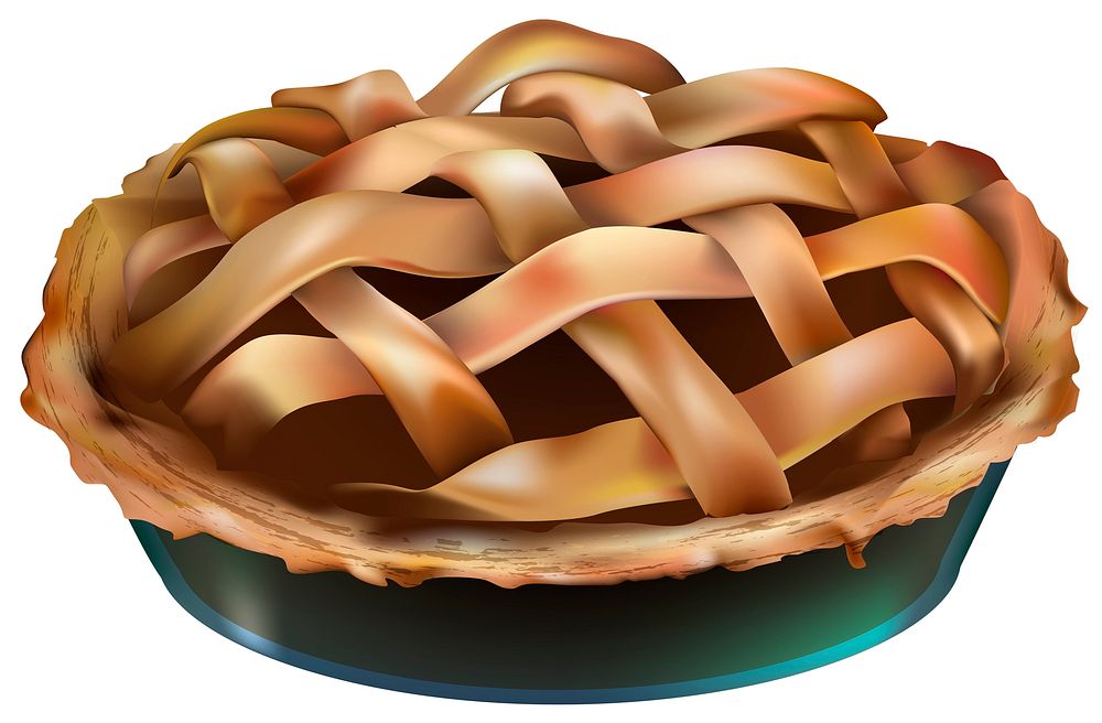 Illustration of pie isolated on white background