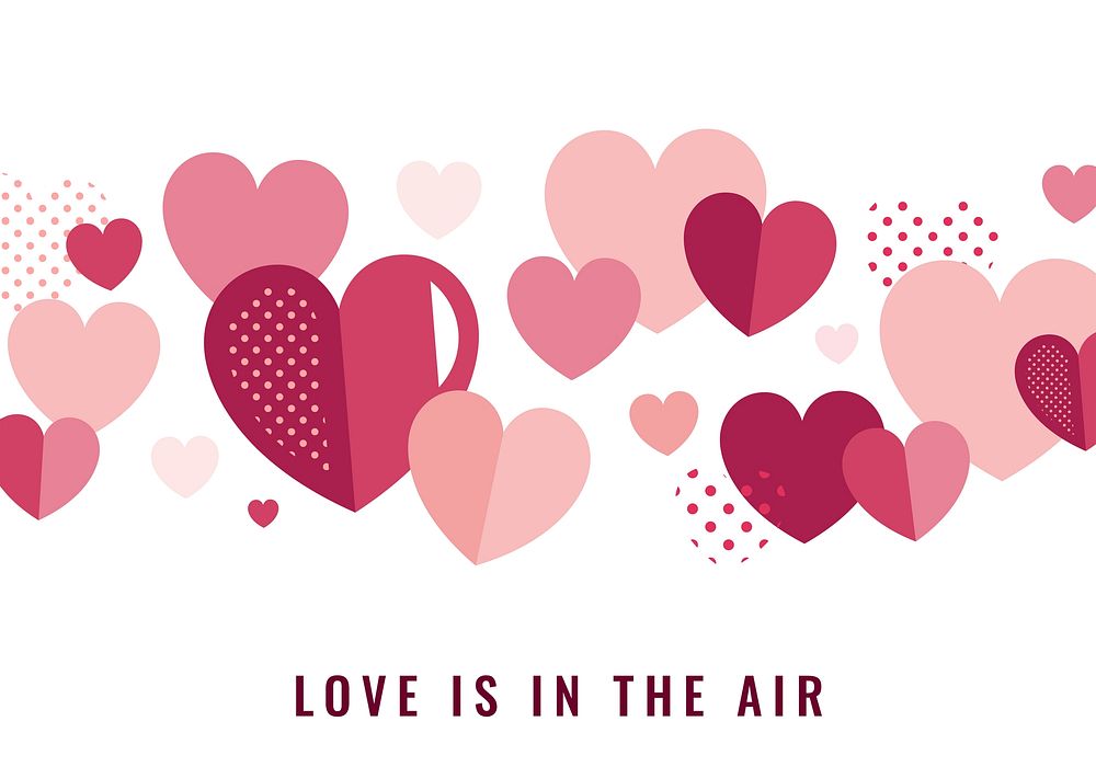 Valentine's Day banner decoration vector