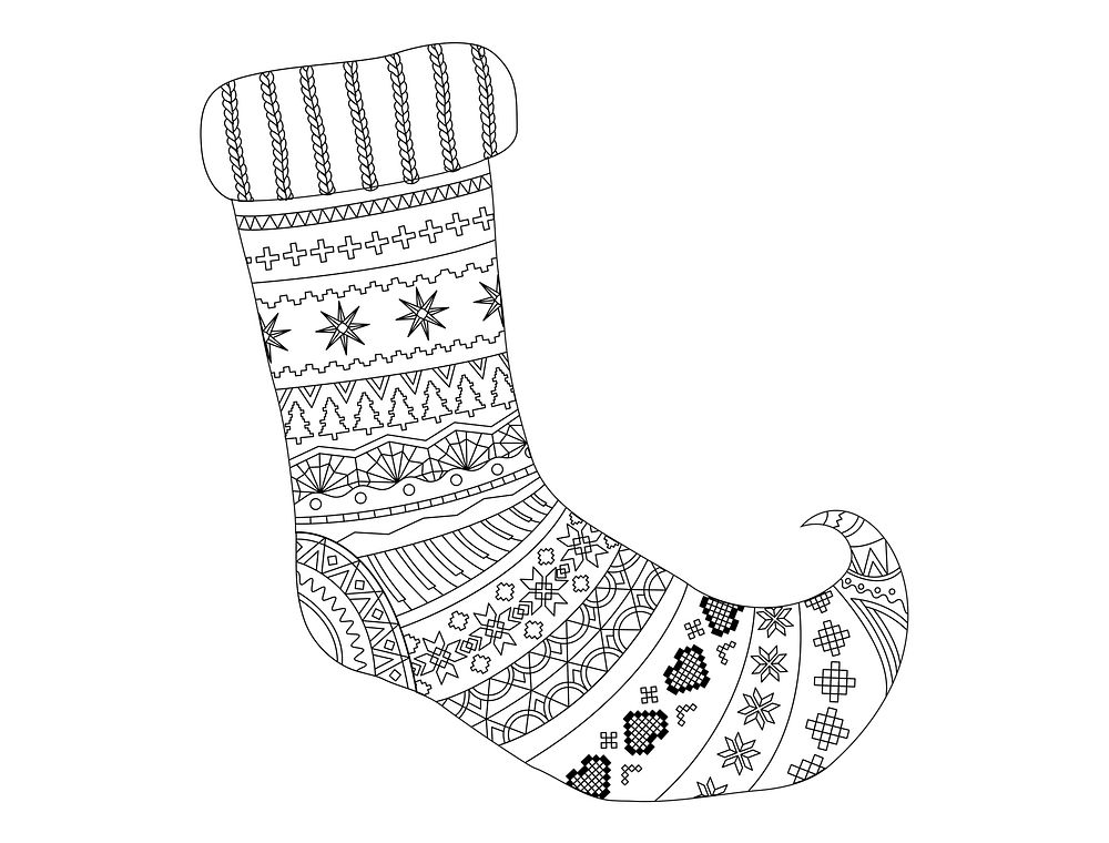 Decorative Christmas socks vector