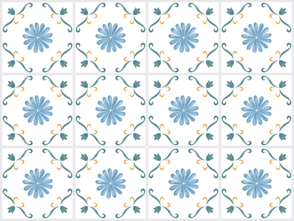 Illustration of tiles textured pattern